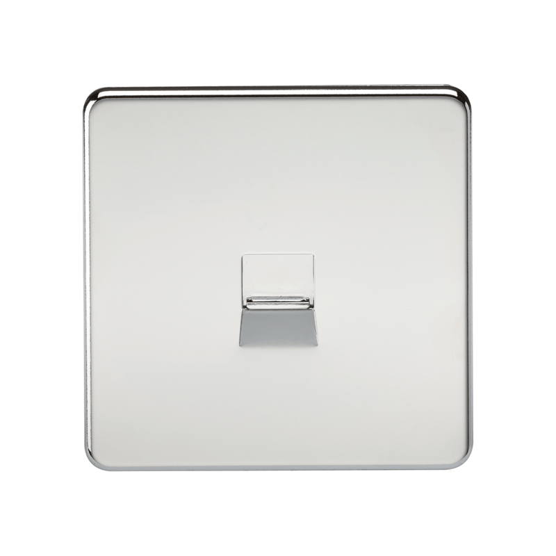 Knightsbridge Screwless Telephone Extension Socket - Polished Chrome - SF7400PC, Image 1 of 1