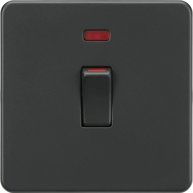 Knightsbridge 45A 1G DP switch with neon - anthracite - SF81MNAT, Image 1 of 1