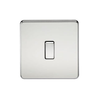 Knightsbridge Screwless 20A 1G DP Switch - Polished Chrome - SF8341PC