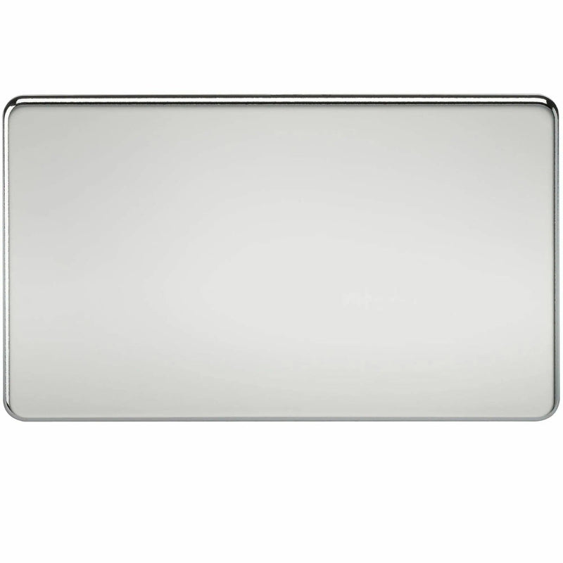 Knightsbridge Screwless 2G Blanking Plate - Polished Chrome - SF8360PC, Image 1 of 1