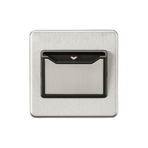 Knightsbridge Screwless 32A 1G Key Card Switch - Brushed Chrome - SFCARDBC, Image 1 of 1