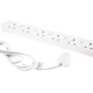 Deta 6 Gang 13A Extension Lead Switched with Neon 2m - F6W2IS