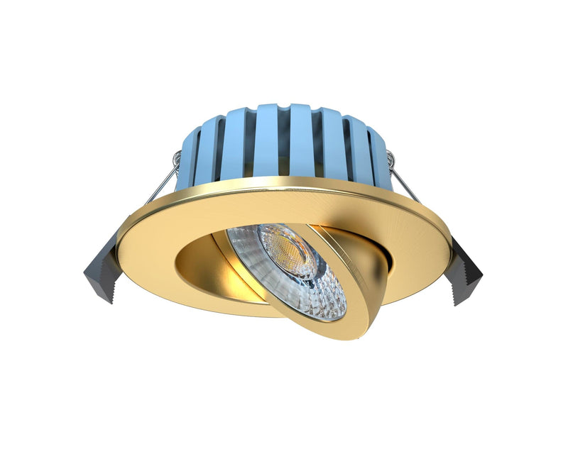 Forum Eden 7W 360 CCT Dimmable Downlight IP65 3000/4000/6000 - Satin Brass - SPA-41111-SBRS, Image 1 of 1