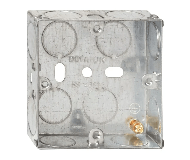 Deta 1 Gang 25mm Metal Back Box - DB162, Image 1 of 1