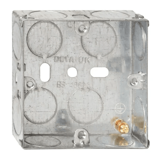 Deta 1 Gang 25mm Metal Back Box - DB162