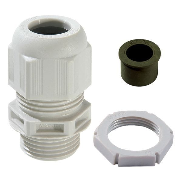 Wiska SPRINT GLP20 and RDE Cable Gland with reduction sealing insert and locknut White - 10100637  (10 Pack), Image 1 of 1