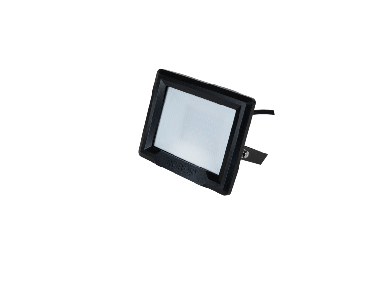 Robus HiLume 10W LED flood light, IP65, Black, 4000K, c/w 1m flex - RHL1040-04, Image 1 of 1