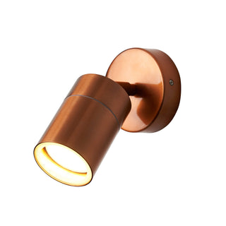 Forum Leto Adjustable Single GU10 Spotlight IP65 - Copper - ZN-26536-COP
