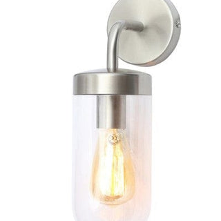 Forum Kew Curved E27 Wall Lantern - Stainless Steel - ZN-31809-SST