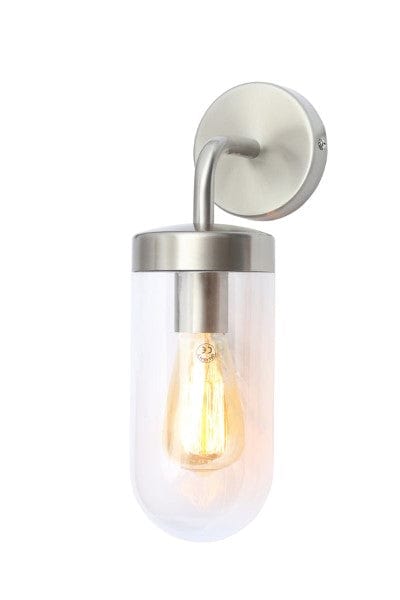 Forum Kew Curved E27 Wall Lantern - Stainless Steel - ZN-31809-SST, Image 1 of 1