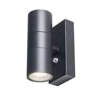 Forum Leto Wall GU10 Up/Downlight with Photocell  IP44 - Black - ZN-34022-BLK