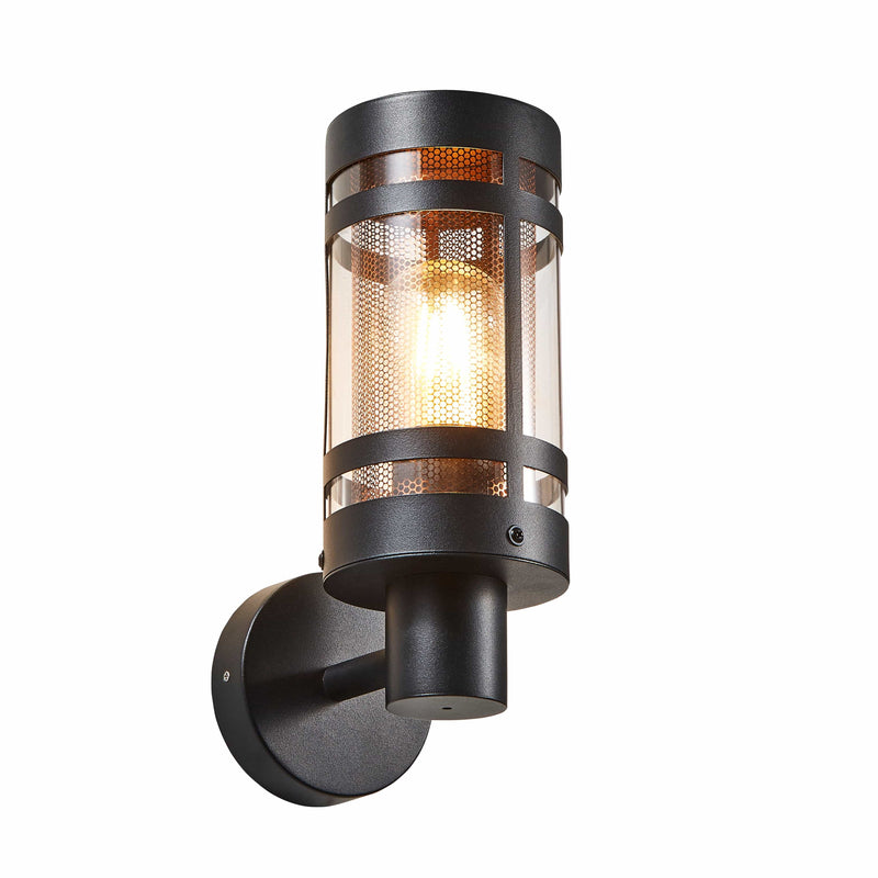Forum Lighting Gada E27 Wall Light Black With Brass Mesh - ZN-40004-BLK/BRS, Image 1 of 1