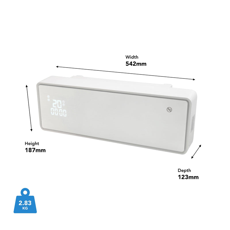 Devola 2kW Air Curtain White - DVSH20GW - Return Unit, Image 5 of 10