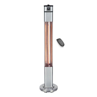 Devola Platinum 2kW Floor Standing Patio Heater with Remote Control IP65 Silver - DVPH20PFSSL - Return Unit