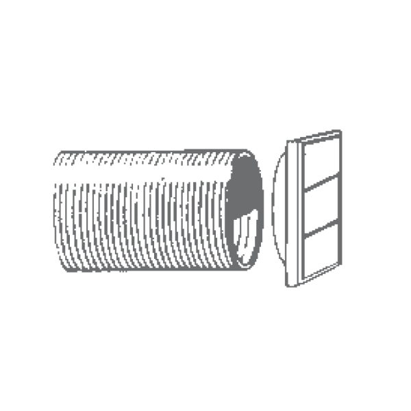 Manrose 150mm/6" Wall Vent Kit For XF150 Fans  - 1280 - Return Unit, Image 1 of 1