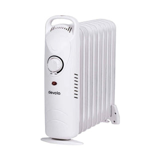 Devola 800W Mini Oil Filled Radiator (9 Fin) White - DVMOR9F08W - Return Unit