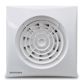 EnviroVent Silent 100 Ultra Quiet WC & Bathroom Extractor Fan With Timer - SIL100T - Return Unit