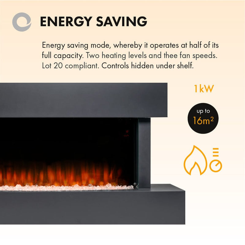 Devola Ewell 2kW Electric Fireplace Suite – DVWF203G - Return Unit, Image 8 of 10