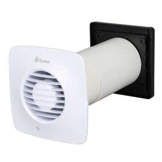 Xpelair DX100PS Pullcord Square Extractor Fan with Wall Kit - 93027AW - Return Unit