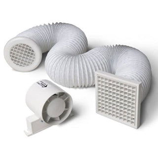 Manrose SF100S 100mm Standard Inline Axial Fan Kit - Return Unit