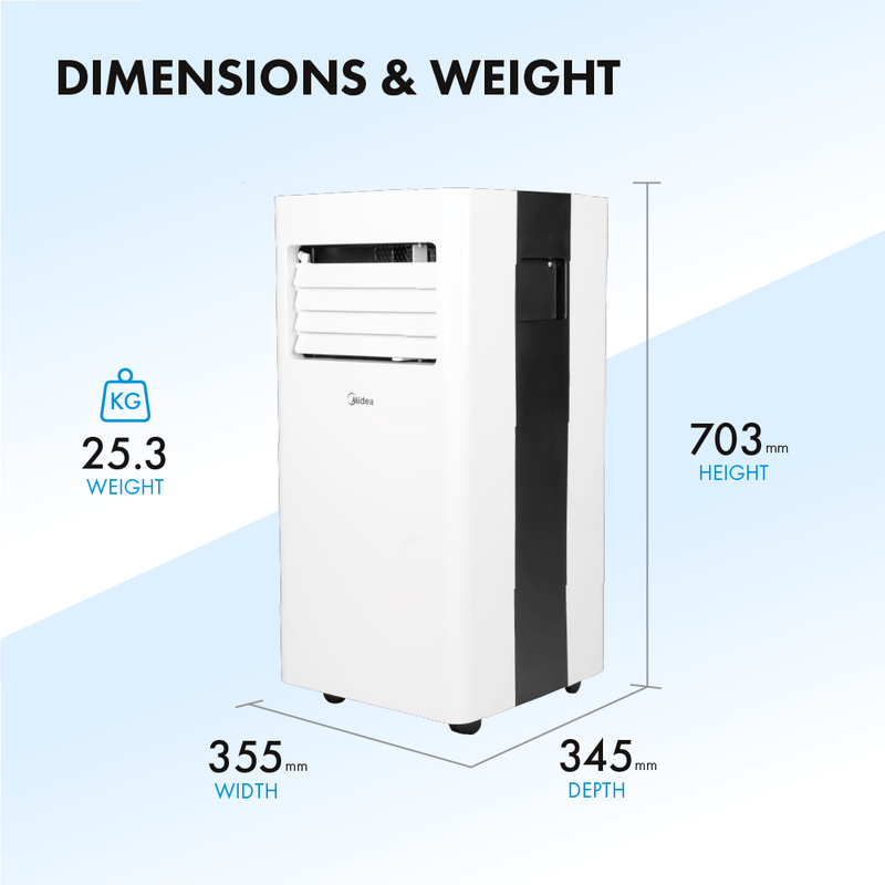 Midea Comfee 9000 BTU Portable Air Conditioner - White - MPPH-09E - Return Unit, Image 4 of 10