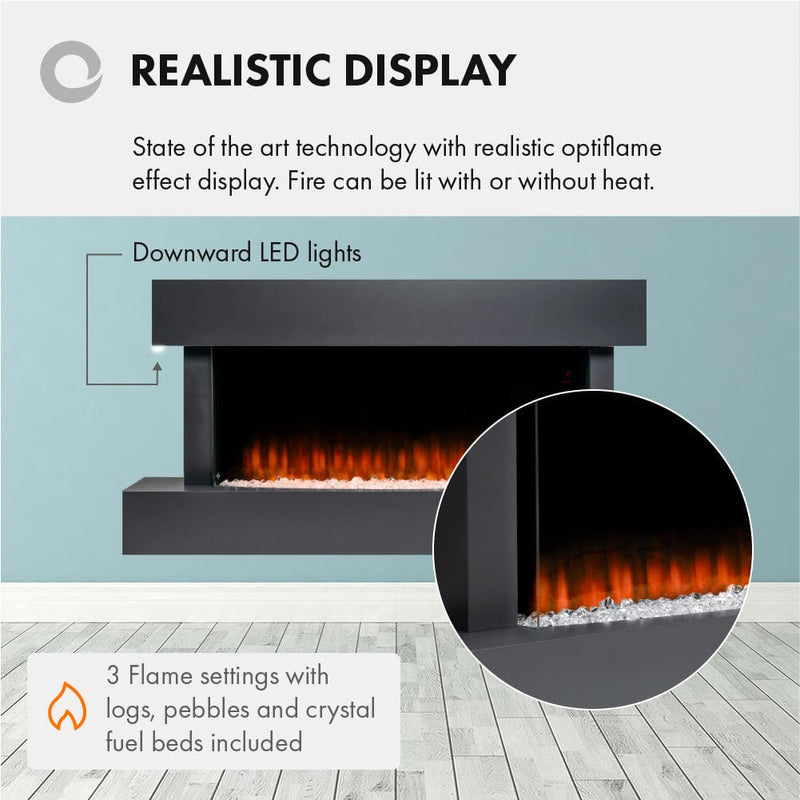 Devola Ewell 2kW Electric Fireplace Suite – DVWF203G - Return Unit, Image 4 of 10