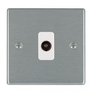 Hamilton 1 Gang Non Isolated Television Outlet - Stainless Steel - 74TVW