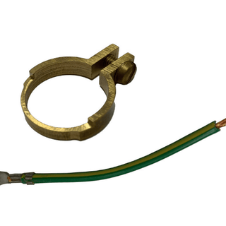 Wiska COMBI Earthing Nuts c/w Earth Leads & Screws Brass - E-NUT25