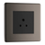 BG Nexus Flatplate Screwless Black Nickel 2A 1 Gang Unswitched Round-Pin Socket - Black Insert FBN28B