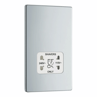 BG Flat Plate Polished Chrome Wh 115/240V Dual Vol - FPC20W