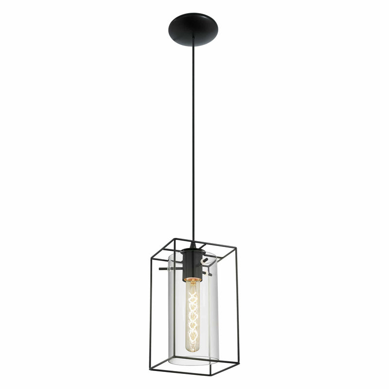 EGLO ES/E27 Loncino Pendant With Smoked Glass Diffuser - 49495, Image 1 of 1