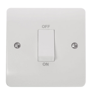 Click Scolmore Mode 45A Cooker Rocker Switch Polar White - CMA500