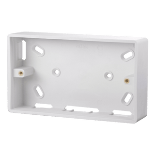 Click Scolmore Mode 2 Gang 29mm PVC Pattress Box Polar White - CMA235