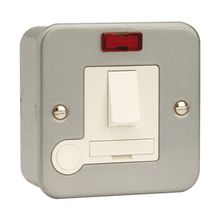 Click Scolmore Essentials Metal Clad 13A Fused Spur Switched Connection Unit With Neon - CL052