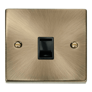 Click Scolmore Deco 1 Gang RJ11 Flush Socket - VPAB115BK