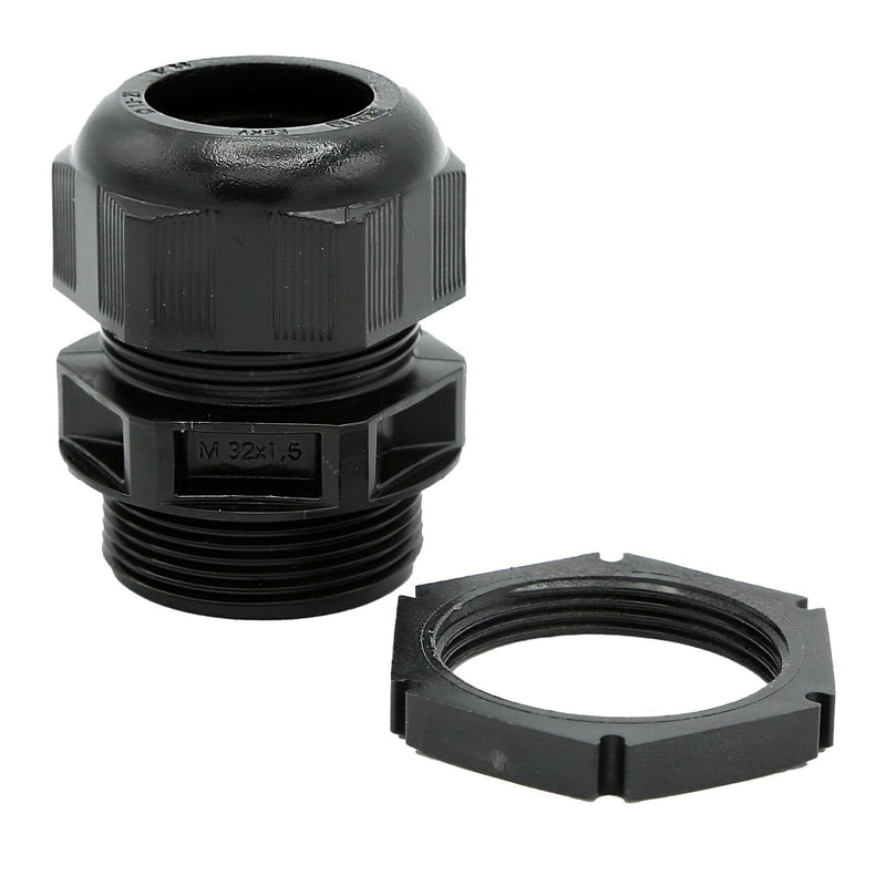 Wiska SPRINT GLP32 Black Nylon Dome Top Cable Gland With Locknut IP68 32mm - 13mm -21mm - 99709  (10 Pack), Image 1 of 1