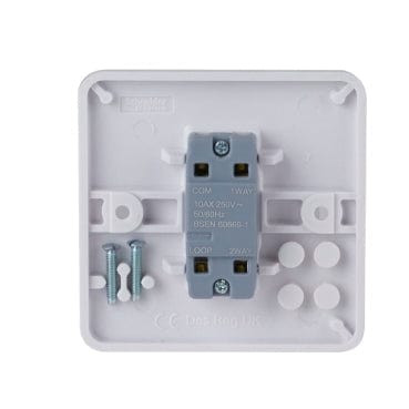 Schneider LWM 10AX 1G 2W Switch White - GGBL1012, Image 2 of 3