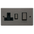 Click Scolmore Deco Ingot 45A Cooker Switch Unit with 13A 2 Pole Switched Socket - VPBN504BK