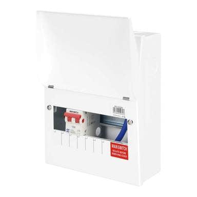 Lewden 6 + 1 Way 100A Isolator Incomer Metal Clad Consumer Unit - PRO-MX08M, Image 1 of 2