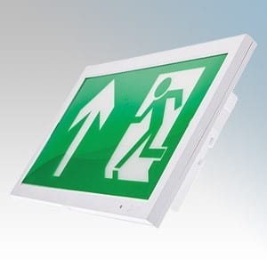 Channel Smarter Safety Camber Wall Mounted Emergency Exit Sign Maintained Self Test C/W Pictogram Pack - E-CAMBER-WALL-ST