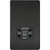 Knightsbridge Screwless 115V/230V Dual Voltage Shaver Socket - Matt Black - SF8900MB