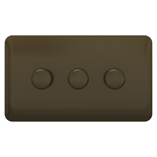 Schneider LSD Dimmer - 3G 2W 250W/VA - Mocha Bronze - GGBL6032CMBS
