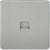 Knightsbridge Screwless Telephone Extension Socket - Brushed Chrome - SF7400BC