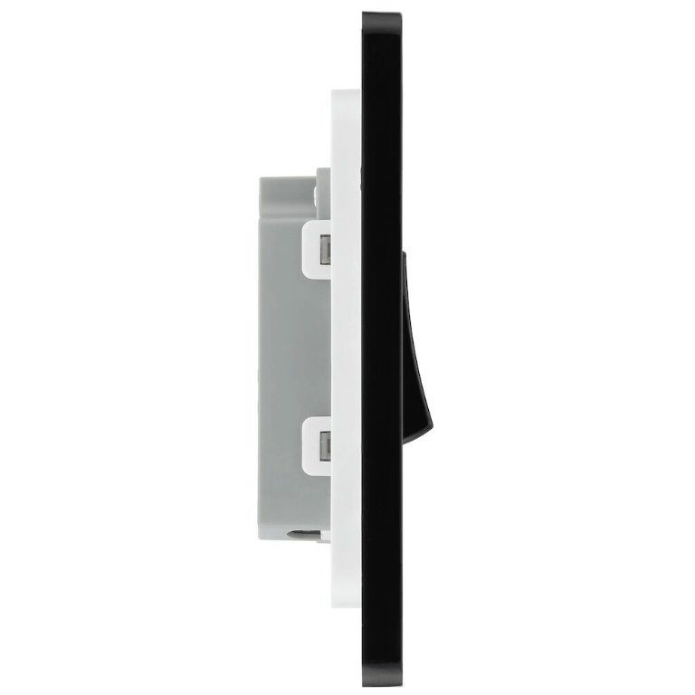 BG Evolve Black Chrome Single Press Switch 10A - PCDBC14B, Image 2 of 3