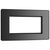 BG Evolve Black Chrome Grid 4 Gang Euro Module Front Plate - PCDBCEMR4B
