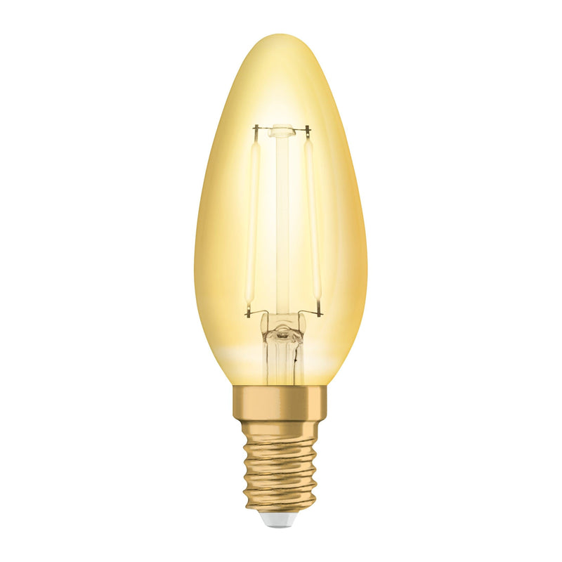 Osram 1.4W Vintage Gold LED Candle Bulb E14/SES Very Warm White - 293205, Image 3 of 4