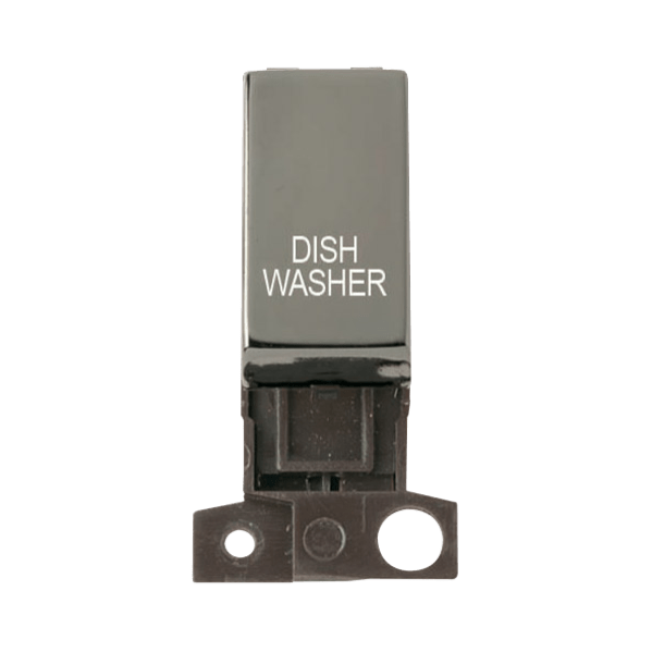 Click Scolmore MiniGrid 13A Double-Pole Ingot Dish washer Switch Black Nickel - MD018BN-DW, Image 1 of 1
