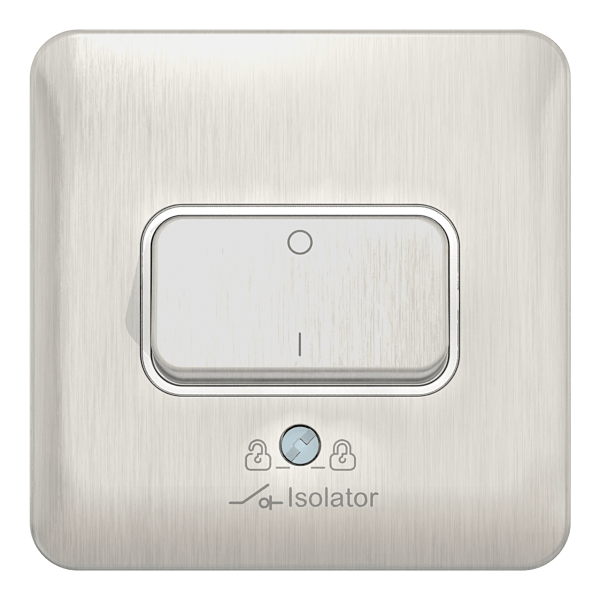 Schneider LSD 10A 3P Isolator Switch White Insert - Stainless Steel - GGBL1013WSS, Image 1 of 1