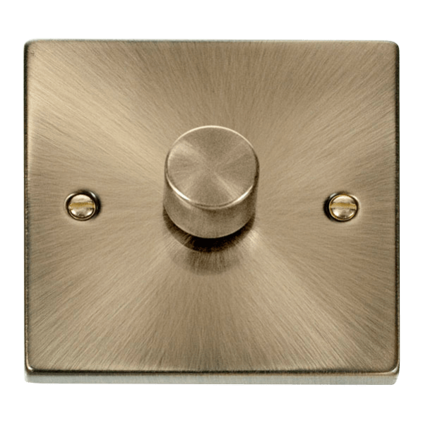 Click Scolmore Deco 1 Gang 400W-VA 2 Way Resistive-Inductive Dimmer Switch - VPAB140, Image 1 of 1