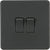 Knightsbridge Screwless 10AX 2G 2-Way Switch - Anthracite - SF3000AT